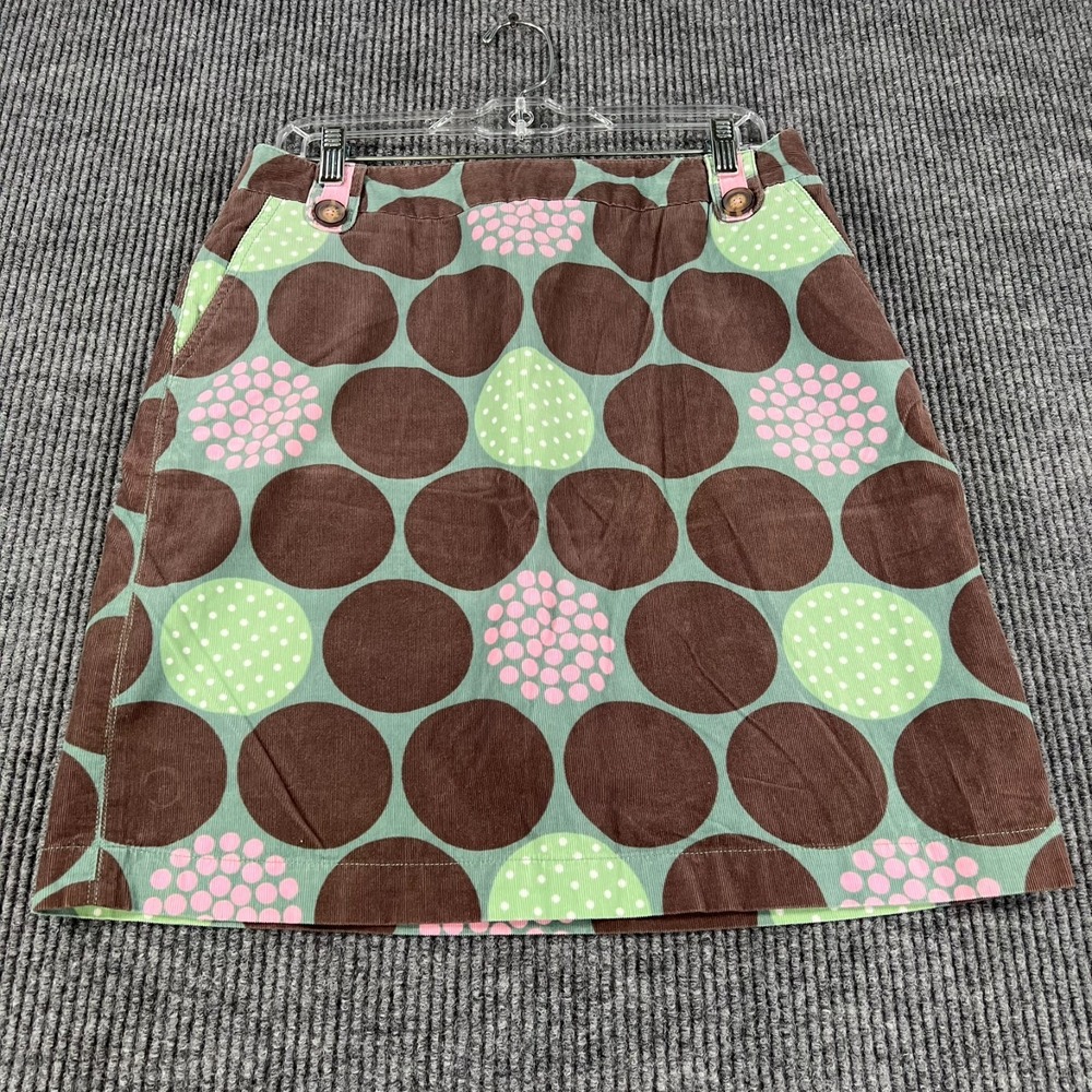 Boden Skirt Womens Size 10R Brown Geometric Casual Comfort Pockets Summer